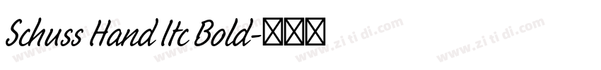 Schuss Hand Itc Bold字体转换